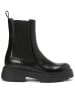 British Passport Leder-Chelsea-Boots in Schwarz