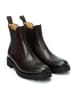 British Passport Leder-Chelsea-Boots in Braun