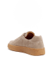 British Passport Leder-Sneakers in Taupe