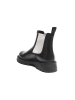 Frank Daniel Leder-Chelsea-Boots in Schwarz/ Weiß