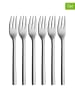 WMF 6er-Set: Edelstahl-Kuchengabeln ''Nuova 233'' - (L)16 cm