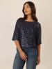 APART Paillettenbluse donkerblauw