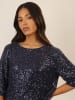 APART Paillettenbluse donkerblauw
