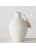 Boltze Vaas "Bruny" wit - (H)22 cm