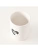 Boltze Voorraadpot ''Kitten'' wit/zwart - (H)17,5 x Ø 11 cm