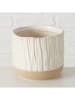 Boltze Bloempot "Diona" wit/beige - (H)9,5 cm