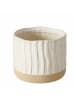 Boltze Overpot "Diona" wit/beige - (H)11,5 x Ø 13,5 cm