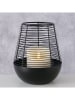 Boltze Windlicht ''Melina'' in Schwarz - (H)18 x Ø 14,5 cm