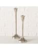 Boltze Świeczniki (2 szt.) "Dungis" w kolorze srebrnym