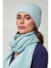 Soft Cashmere 2tlg. Set: Mütze und Schal in Türkis