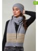 Soft Cashmere 2-delige set: muts en sjaal grijs
