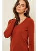 Soft Cashmere Kaschmir-Pullover in Cognac