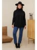 Curvy Lady Rollkragenpullover in Schwarz