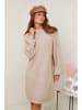 Soft Cashmere Gebreide jurk beige