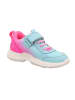 superfit Leder-Sneakers "Rush" in Hellblau/ Pink