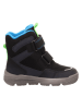 superfit Leren boots "Mars" zwart/blauw