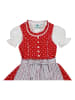 Isartrachten Dirndl in Rot/ Weiß