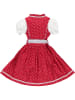 Isartrachten Dirndl in Rot/ Weiß
