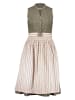 Almsach Dirndl in Khaki/ Creme