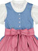 Turi Landhaus Dirndl in Hellblau/ Pink
