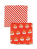 Toby Tiger 2er-Set: Musselintücher in Rot