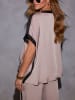 LA Angels Bluse in Beige/ Schwarz