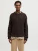 Jack & Jones Sweter "Kaito" w kolorze brązowym