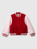 Benetton Blouson in Rot/ Rosa