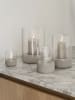 Blomus 2-delige set: windlichten "Calma" beige - (H)9 x Ø 7 cm