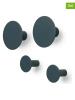 Blomus 4-delige set: wandhaken "Ponto" grijs