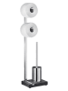 Blomus Toiletpapierhouder "Menoto" zilverkleurig/zwart - (H)73 cm