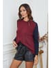 So Cachemire Trui "Kaleis" bordeaux/donkerblauw
