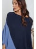 So Cachemire Poncho "Kordeva" donkerblauw/blauw