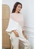 So Cachemire Poncho "Kordeva" in Rosa/ Weiß