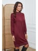 So Cachemire Gebreide jurk "Linoa" bordeaux