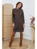 So Cachemire Strickkleid "Linoa" in Braun