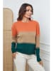 So Cachemire Pullover "Lurcia" in Orange/ Hellbraun/ Grün