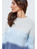 So Cachemire Pullover "Lurcia" in Grau/ Hellblau/ Blau