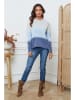 So Cachemire Pullover "Lurcia" in Grau/ Hellblau/ Blau