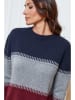 So Cachemire Pullover "Lurcia" in Dunkelblau/ Grau/ Bordeaux