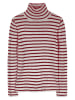 Herrlicher Rollkragenpullover "Sinah" in Grau/ Rot