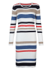 Herrlicher Gebreide jurk "Annalora" wit/blauw/beige