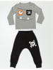 Denokids 2-delige outfit "Happy Pirate" grijs/zwart
