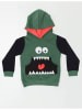 Denokids Hoodie "Toothy" groen/zwart