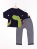Denokids 2tlg. Outfit "Dino Moe" in Schwarz/ Grau