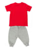 Denokids 2tlg. Outfit "Mr Laugh" in Rot/ Grau