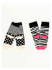Denokids 2er-Set: Socken "Zebra" in Schwarz/ Weiß