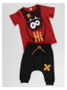 Denokids 2-delige outfit rood/zwart