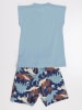 Denokids 2-delige outfit "Titan" lichtblauw/blauw