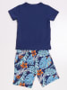 Denokids 2-delige outfit "Surfer Croc" blauw/donkerblauw